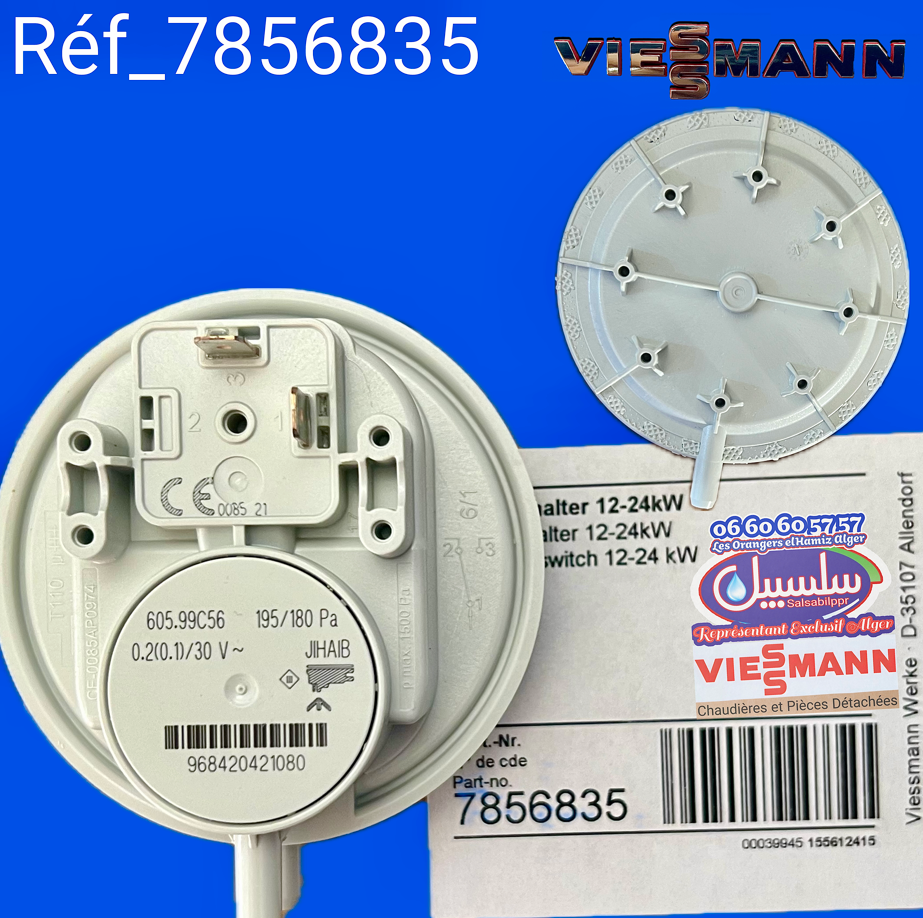 Viessmann Boutton Pressostat différentiel d'air Huba 195/180